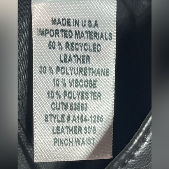 AGOLDE‼️💯Leather Sleek Black Straight Leg Jeans - Picture 11 of 13